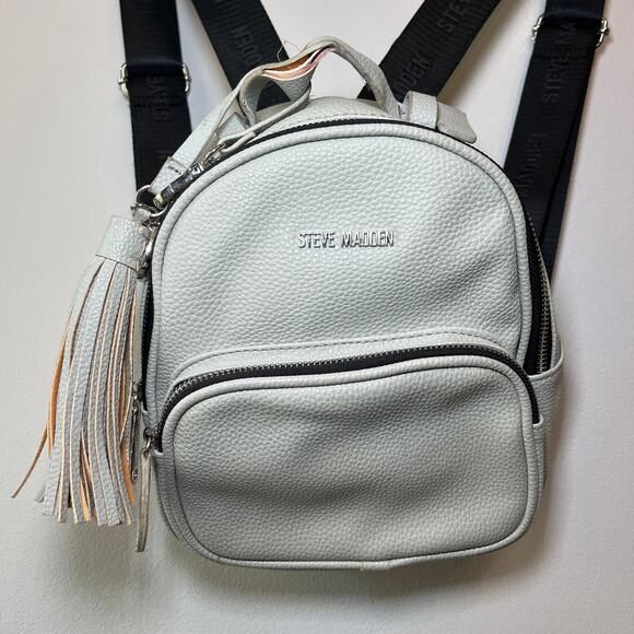 Steve Madden Women's Faux Leather Mini Backpack Adjustable Light Green - Picture 2 of 9